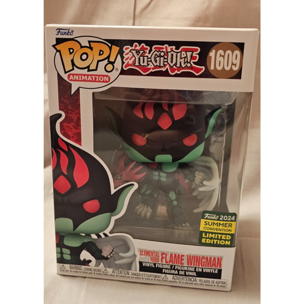 Funko Pop Yu-Gi-Oh! Elemental Hero Flame Wingman #1609 2024 SDCC With Protector